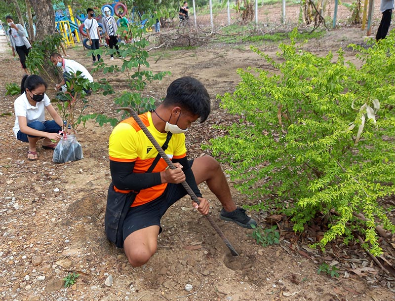 BHSOH student planting a tree