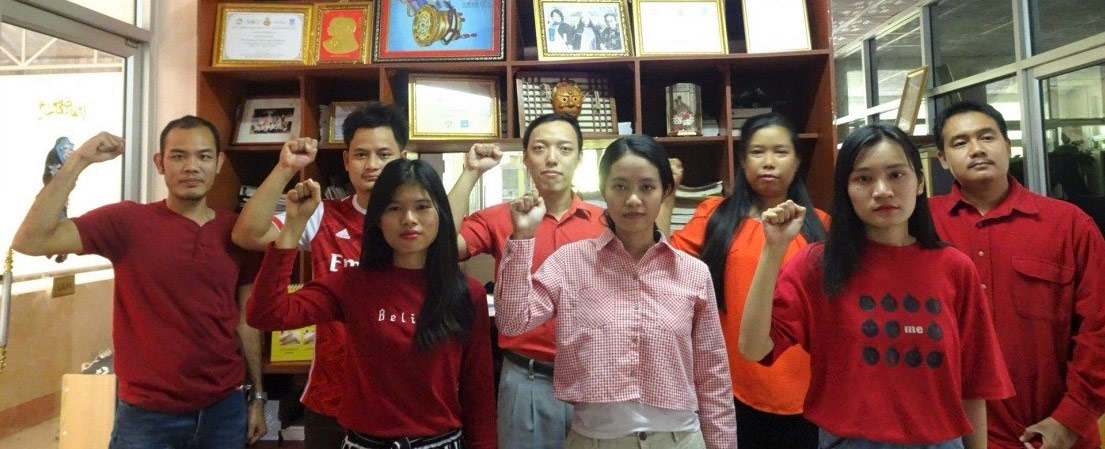 Young BMWEC staff members express their solidarity with compatriots in Myanmar