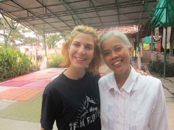 Dania with school head, Naw Tha Zin