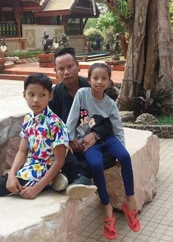 Kyi Aung and his children