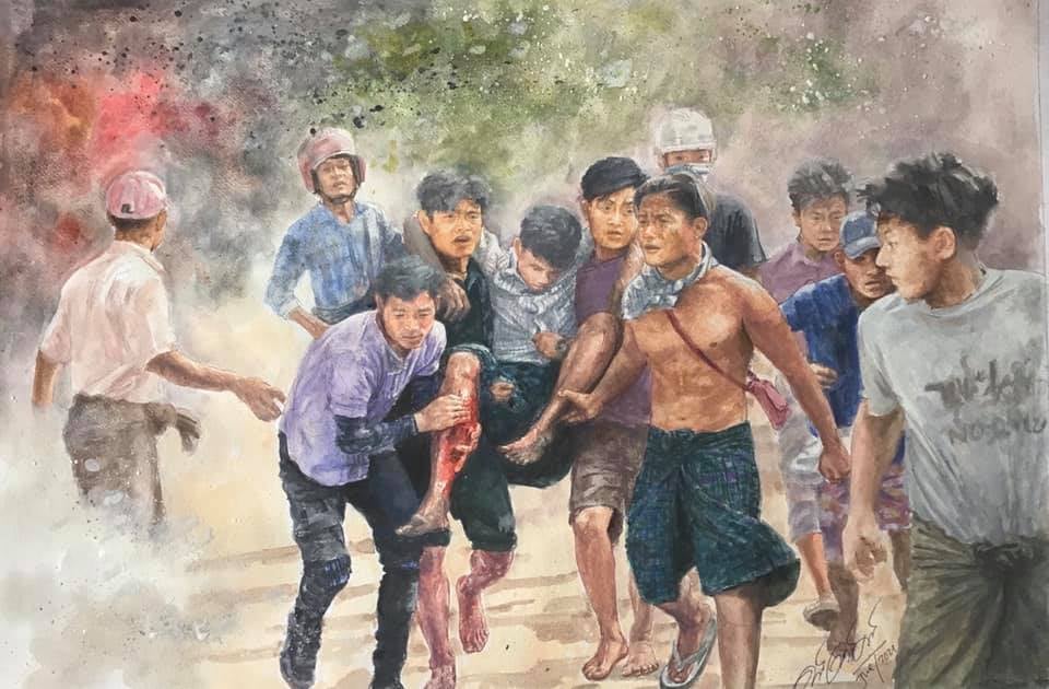 Maung Maung Tinn painting